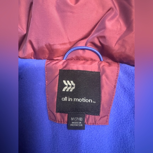 All in Motion Kids' Pink and Blue Puffer Jacket - Picture 8 of 8